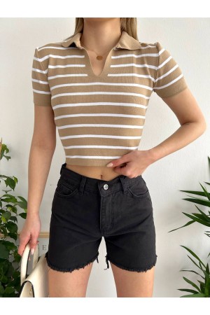 205372 TOPTAN ÇİZGİLİ BLUZ