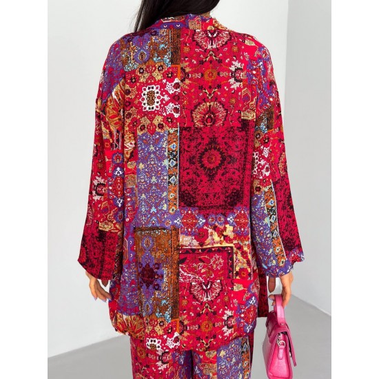 205389 TOPTAN DESENLİ PANTOLON TAKIM