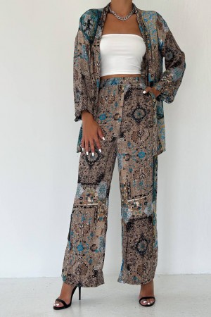 205390 TOPTAN DESENLİ PANTOLON TAKIM