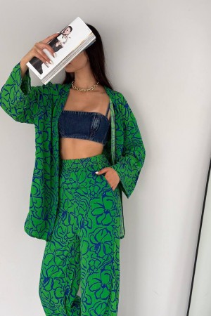 205392 TOPTAN DESENLİ PANTOLON TAKIM