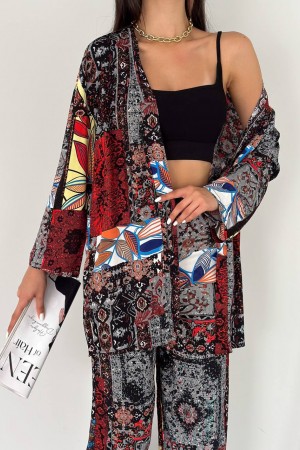 205398 TOPTAN DESENLİ PANTOLON TAKIM