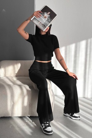 205425 TOPTAN SİYAH PANTOLON TAKIM