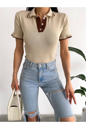 205428 TOPTAN BEJ BLUZ