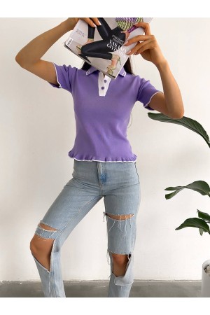 205430 TOPTAN LİLA BLUZ