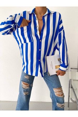 205436 TOPTAN ÇİZGİLİ GÖMLEK