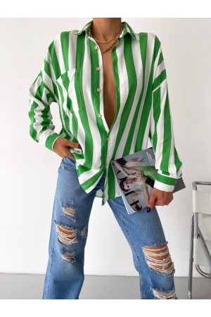 205437 TOPTAN ÇİZGİLİ GÖMLEK