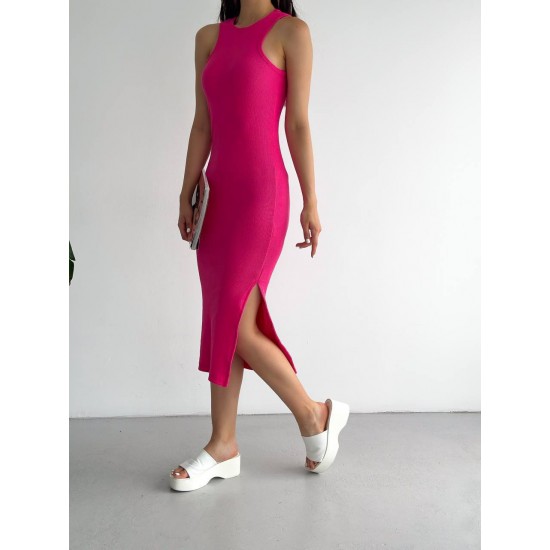 205453 TOPTAN FUŞYA ELBİSE