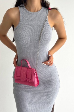 205457 TOPTAN GRİ ELBİSE