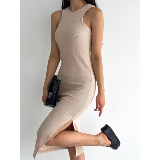 205459 beige DRESS