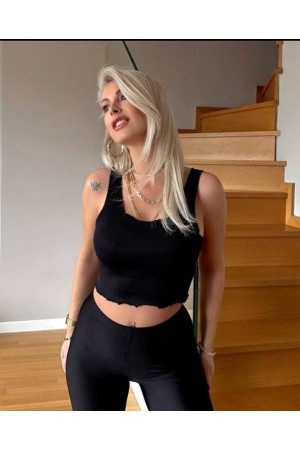 205641 TOPTAN SİYAH CROP