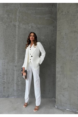 205693 TOPTAN BEYAZ PANTOLON TAKIM