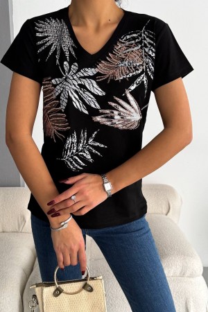 205762 TOPTAN SİYAH TSHIRT