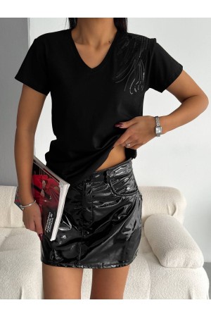 205763 TOPTAN SİYAH TSHIRT