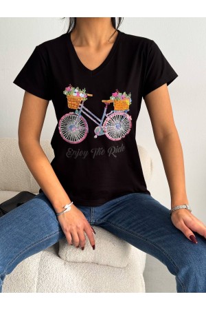 205769 TOPTAN SİYAH TSHIRT