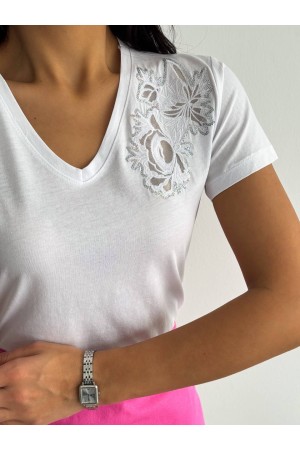 205774 TOPTAN BEYAZ TSHIRT