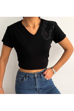 205775 TOPTAN SİYAH TSHIRT