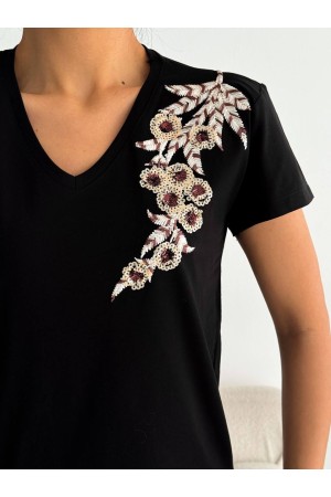 205781 TOPTAN SİYAH TSHIRT