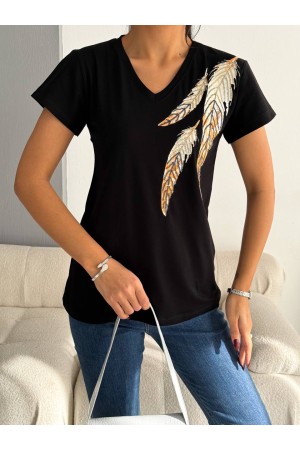 205782 TOPTAN SİYAH TSHIRT