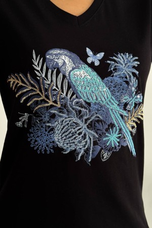 205795 TOPTAN SİYAH TSHIRT