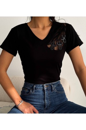 205799 TOPTAN SİYAH TSHIRT