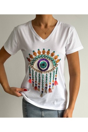 205804 TOPTAN BEYAZ TSHIRT