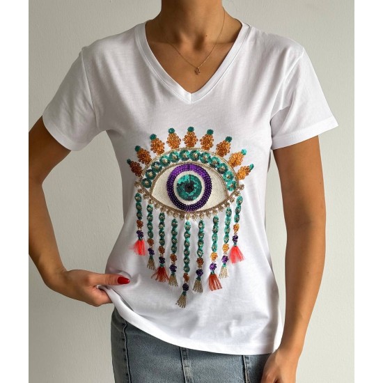 205804 TOPTAN BEYAZ TSHIRT