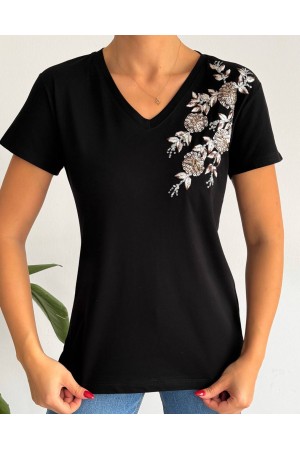 205805 TOPTAN SİYAH TSHIRT