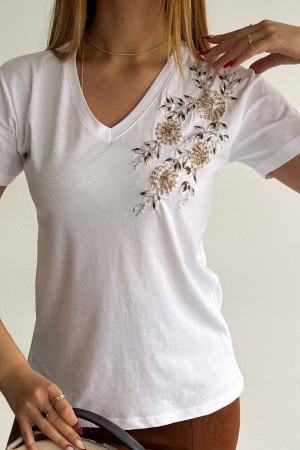 205806 TOPTAN BEYAZ TSHIRT