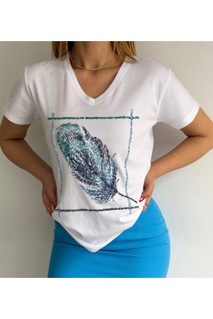 205808 TOPTAN BEYAZ TSHIRT