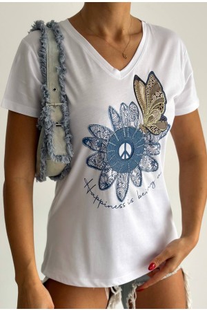 205809 TOPTAN BEYAZ TSHIRT