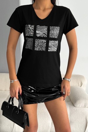 205812 TOPTAN SİYAH TSHIRT