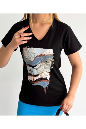 205815 TOPTAN SİYAH TSHIRT