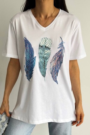 205817 TOPTAN BEYAZ TSHIRT