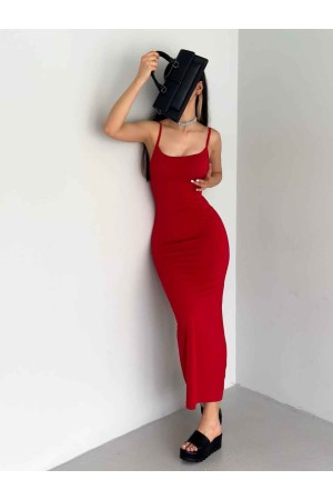 205929 TOPTAN KIRMIZI ELBİSE