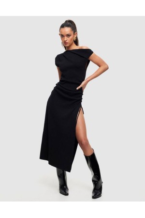 206753 TOPTAN SİYAH ELBİSE