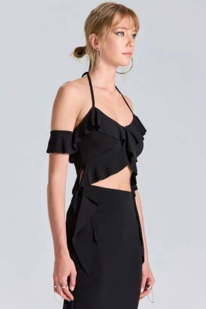 206769 TOPTAN SİYAH CROP