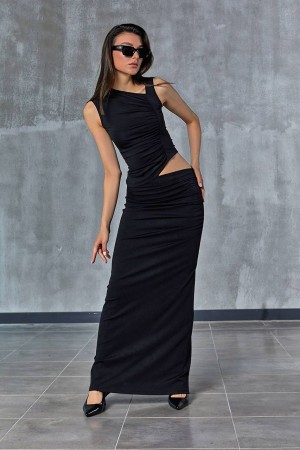 206789 TOPTAN SİYAH ETEK TAKIM