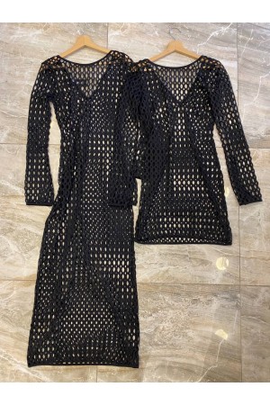 206799 TOPTAN SİYAH ELBİSE
