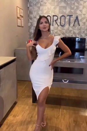 206803 white Evening dress