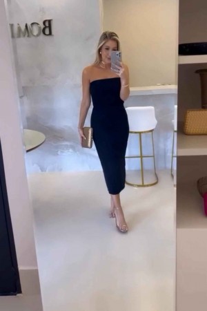 206811 black Evening dress