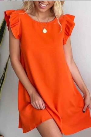 206828 orange DRESS