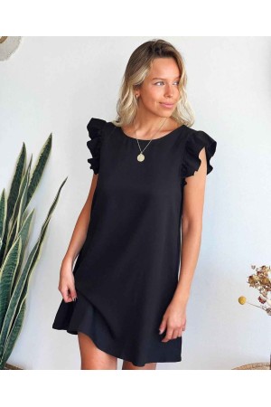 206830 TOPTAN SİYAH ELBİSE