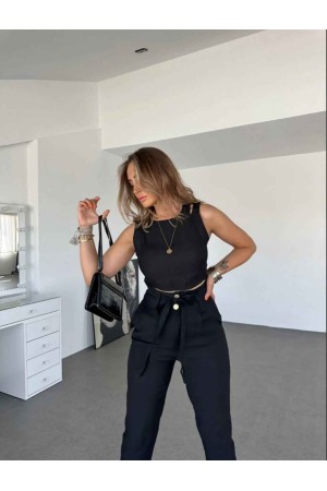 206831 TOPTAN SİYAH PANTOLON TAKIM