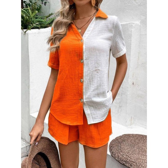 207208 colored Shorts suit