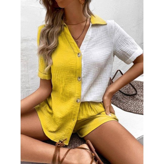 207210 colored Shorts suit