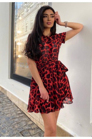 207227 TOPTAN DESENLİ ELBİSE