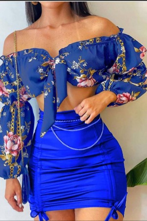 207252 TOPTAN MAVİ ETEK TAKIM