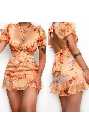 207272 TOPTAN DESENLİ ELBİSE