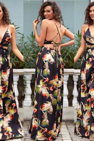 207283 TOPTAN DESENLİ ELBİSE