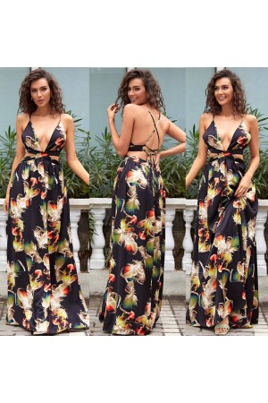 207283 TOPTAN DESENLİ ELBİSE